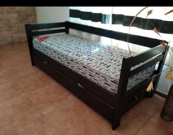 Divan Cama Con Carro Cama Pino Lustrado Cod. 207- Pacifico