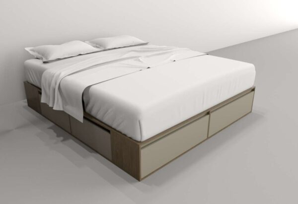 Base Box P- Sommier 180 X 200- 4 Cajones- Estantes- Cod 6444