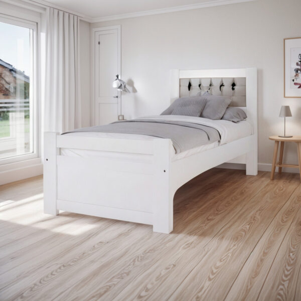 Cama 1 Plaza 0.80 Mts- Pino Lustrado- Cod. 202- Pacifico