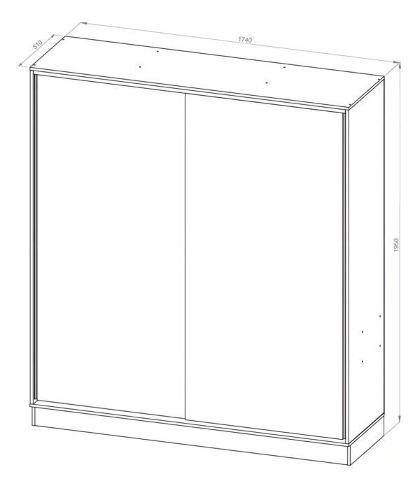 D_770690-MLA89294376070_082025-F.jpg Ropero Placard 2 Puertas Corredizas- 2 Cajones Int. Plo 180