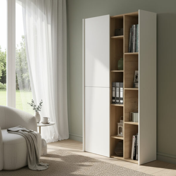 D_771736-MLA93329426279_092025-F.jpg Biblioteca Estanteria Organizador- Con Puertas- Dof 05