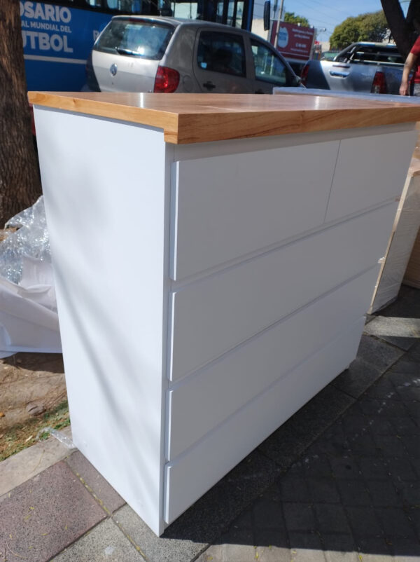 Comoda Chiffonier Cajonera- 5 Cajones- Laqueado Tapa Paraiso