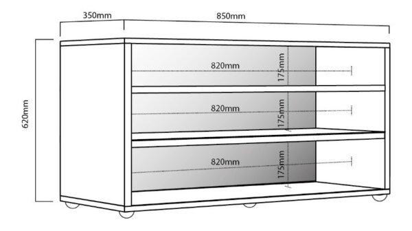 Mesa Rack Vision Para Tv 40 Con Estantes- Dvs 01