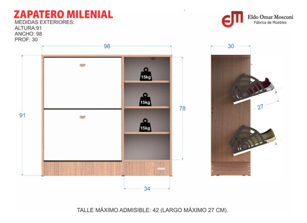 Botinero Milenial Melamina Mosconi Venezia