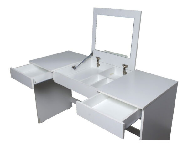Escritorio Con Espejo Maquillador Camarin Con 2 Cajones
