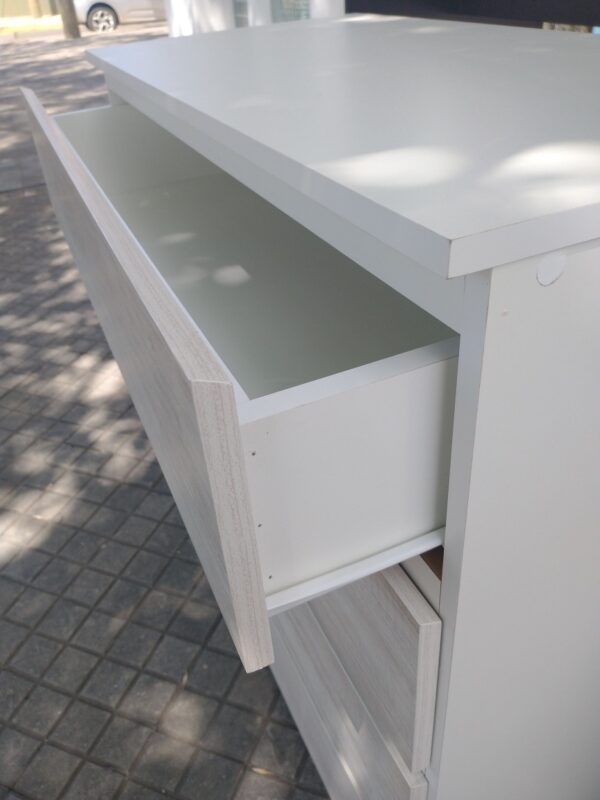 Cómoda Chifonier 90 Cm 4 Cajones + 2 Mesas De Luz 3 Cajones