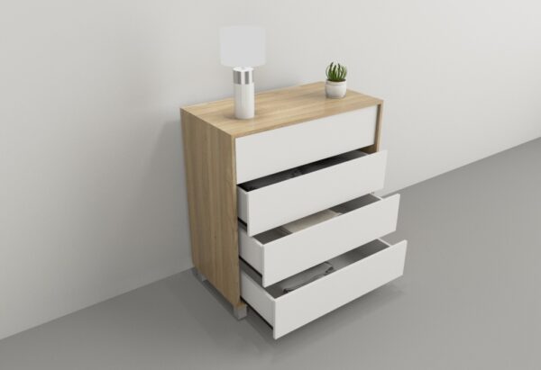 Cajonera Chiffonier 4 Cajones- Sistema Push. Cod. 6055