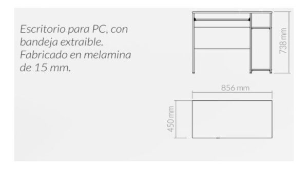D_779534-MLA31015805287_062019-F.jpg Mesa Para Pc Computacion. 85 X 73 X 45. Cod. 8000