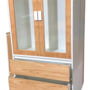 Cristalero Organizador Doble 3 Caj. 2 Puertas 180 X 80 X 36