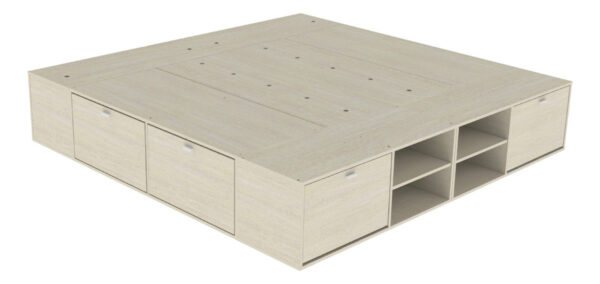 Base Box Para Sommier 2.00 X 2.00, Cajones, Zapatero, Baul