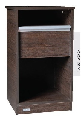 Mesa De Luz- 1 Estante- 1 Cajon 69 X 40 X 40. Melamina-