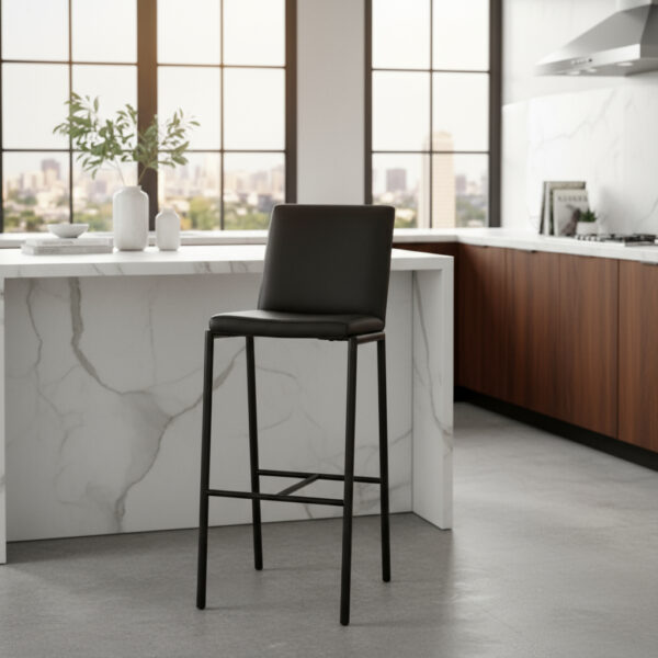 Banqueta Taburete Caño Pintado Asieno Y Resp. Tapiz. Modena