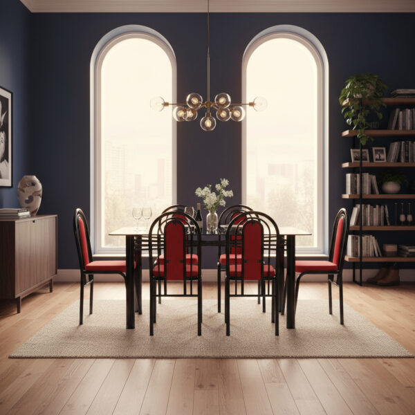 Combo Cocina Comedor Mesa Vidrio 160-80 + 6 Sillas Florida