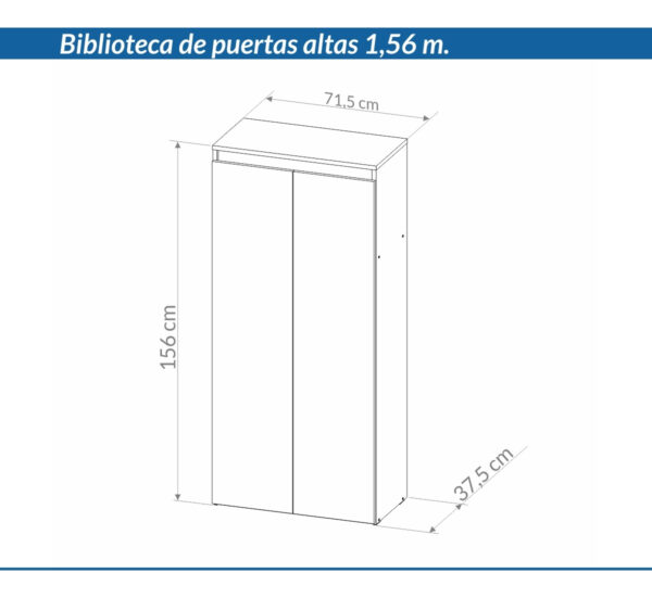 Biblioteca Organizador Oficina 2 Puertas Cod. 7930 155 X 71