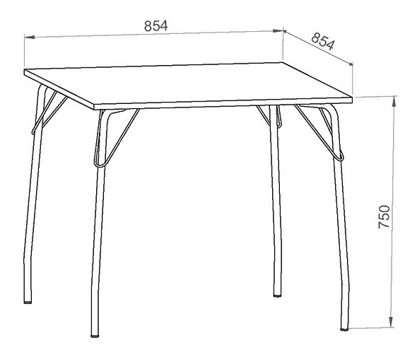 D_794760-MLA49524502715_032022-F.jpg Mesa Cocina Comedor Brooklyn 85 X 85- Melamina. Base Caño