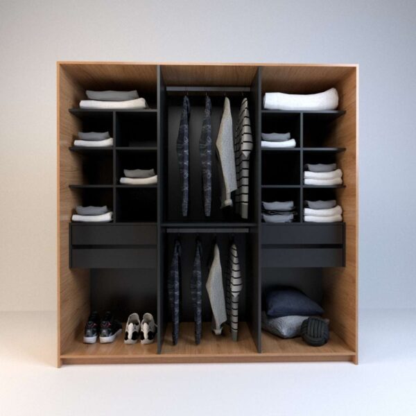 Ropero Placard 6 Puertas, 4 Cajones. 1.80 X 1.80- Cod. 6007