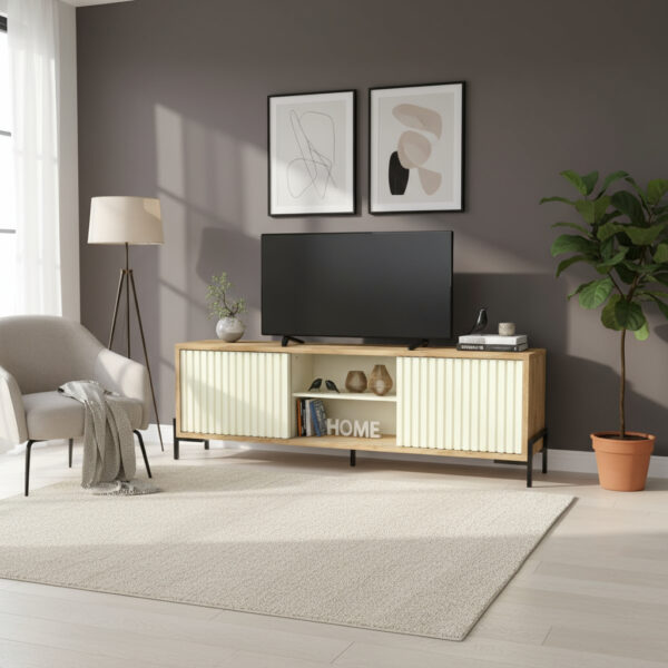 Rack Varillado 2 Puertas Corredizas Y Un Estante -dro 08