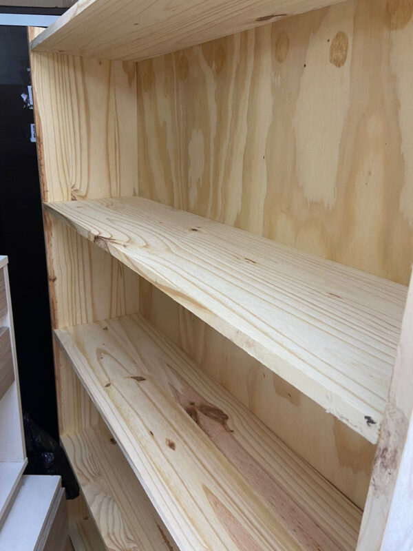 Estanteria Biblioteca Pino Macizo- 5 Estantes 180 X 100 X 25