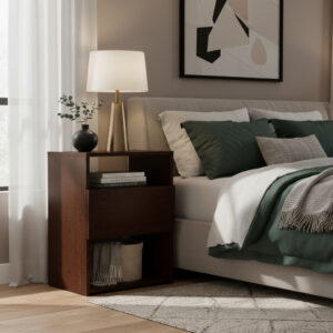 Espectacular Mesa De Luz 1 Cajon C- Correderas- 1 Espacio