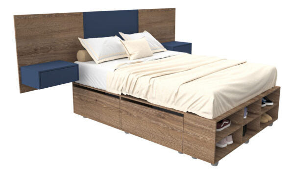 Respaldo P- Sommier Extensible 140 A 160 C- 2 Cajones Dld 10