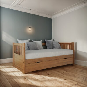 Divan Cama Con Carro Cama Mediterraneo Cod. 110 Pino Lustra