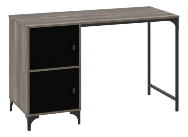 Escritorio Para Oficina 2 Puertas Minimalista Hogar Juvenil Habitacion Niño Adulto Melamina 120 Cm Canyon Negro Industrial Linea Soho Eps120 Dielfe