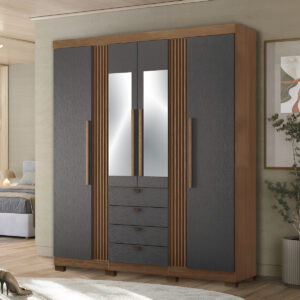 D_803287-MLA95086809732_102025-F.jpg ¿armario Doble Aurora De 4 Puertas Y 4 Puertas Con Espejos Y Suelo De Color Jatob? /grafito Jatob?/grafite