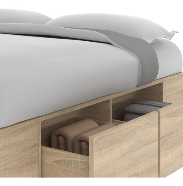 Base Box Para Sommier 140 O 160 X 190- 4 Cajones 2 Zapateros