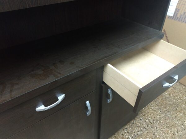 Modulo Cristalero Living Comedor- Melamina. 0.90 Mt Cod. 403