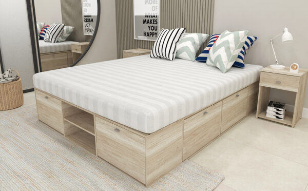 D_806084-MLA79588476969_092024-F.jpg Base Box P- Sommier 140 O 160 X 200 4 Cajones- 2 Zapateros P