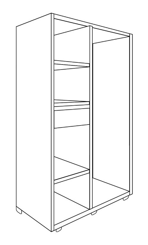 Ropero Placard 3 Ptas Corredizas 1.80 X 0.89 X 0.50 Dec 01