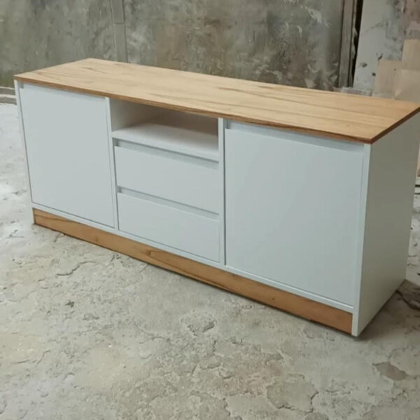 Rack P- Led Visby Mdf Laqueado Blanco- Paraiso 140 X 60 X 40