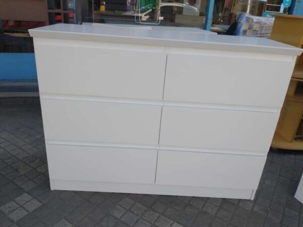 Comoda Chiffonier Laqueada Con 6 Cajones Prisma- 116-86-39