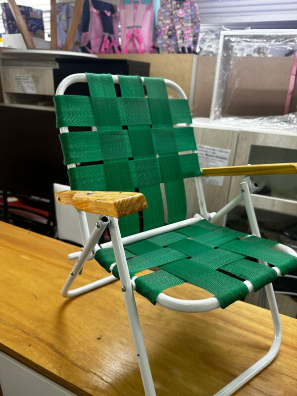 Sillon Reposera De Niño Infantil. Caño Pintado Y Tela Rafia