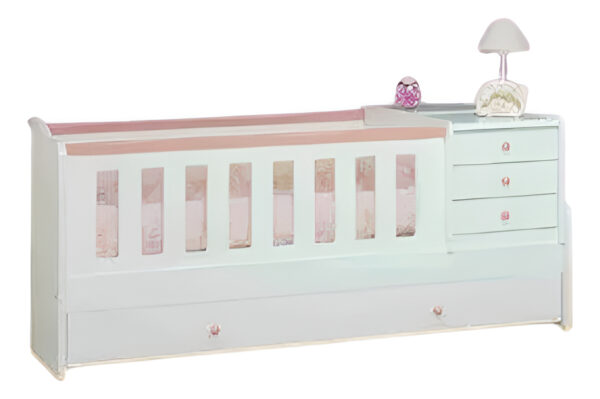 Dormitorio Infantil Cuna-carro-.ropero- Armario Mdf Laq.