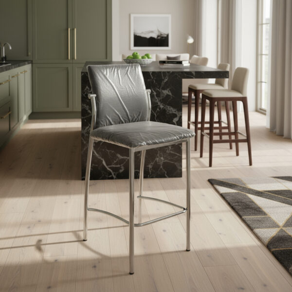 D_817872-MLA93260217161_092025-F.jpg Banqueta Taburete Praga. Caño Cromado. Tapizadas En Cuerina