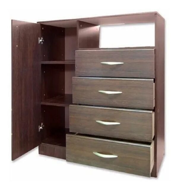 Chiffonier Cajonera 4 Cajones- 1 Puerta- 1 Estante Cod. 921