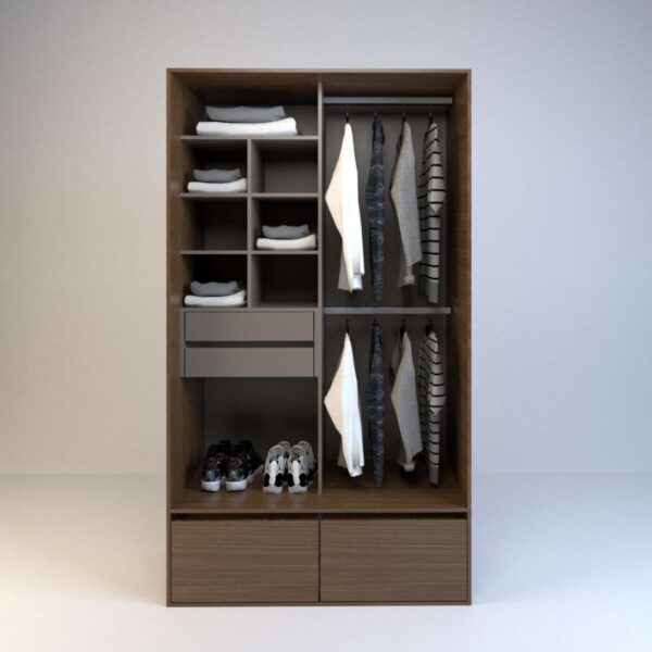 Ropero Vestidor Sin Puertas, 4 Cajones. 120 X 212 - Cod 6512