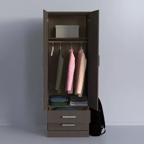 Ropero Placard Bahia 2 Puertas, 2 Cajones- 184 X 61 X 47