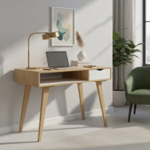 D_822243-MLA93259644667_092025-F.jpg Escritorio Con Cajon Y Estante. Escandinavo- 100 X 44- 33402