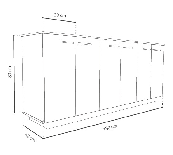 Bahiut Rack Vajillero Organizador Boston Dl 854 180-80-42