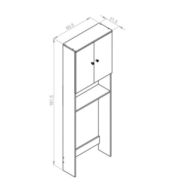 Mueble Organizador Sobre Inodoro Mbc 180 180 X 62 X 22