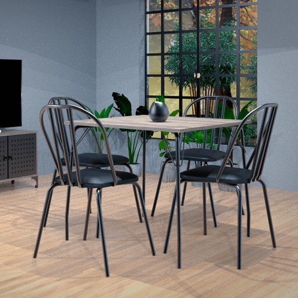 D_829398-MLA49524539532_032022-F.jpg Mesa Cocina Comedor Brooklyn 85 X 85- Melamina. Base Caño