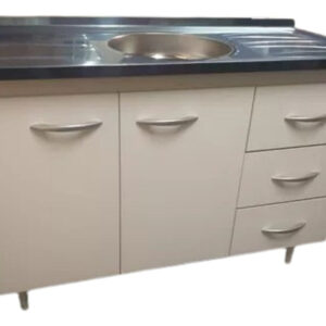 Bajo Mesada Con Mesada Acero Inoxidable 120 X 82 X 50