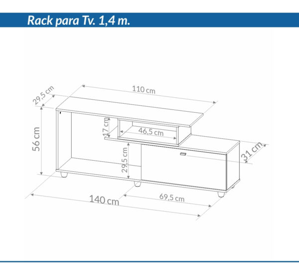 D_832190-MLA85727035288_062025-F.jpg Rack Mesa Para Tv Led 140 X 56 X 30- Ltv 140- Piro