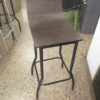 Taburete Banqueta Alta- Asiento Y Respaldo De Madera. Bari