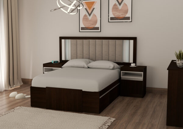 D_834721-MLA83590205166_042025-F.jpg Respaldo P- Sommier Tapizado Kyomu C/ Luz Led, Usb Y Vidrio