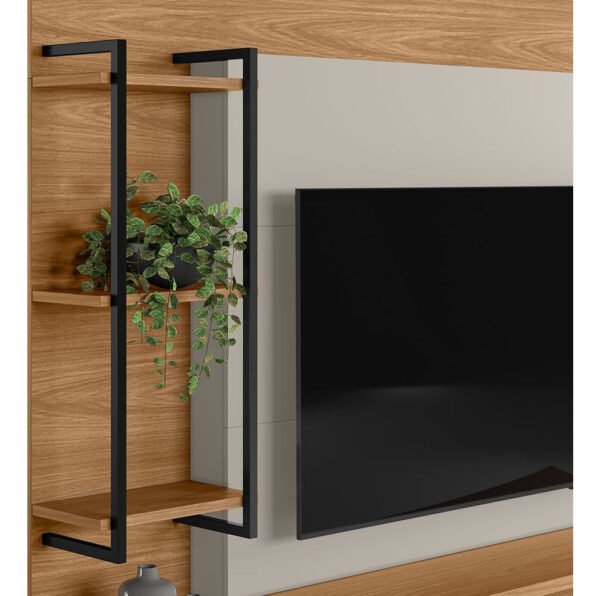 D_834870-MLU74187011283_012024-F.jpg Estantería Doméstica Linea Brasil Alagoas Para Televisores De Hasta 50 Pulgadas, 2 Colores, Natural/blanco Roto