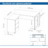 Escritorio Para Oficina Con 3 Cajones 1.20 X 0.70 7911- 7303