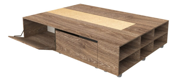 Base Box P- Sommier 4 Puertas- Para Colchon 140 X 190 Dld 07